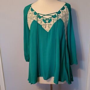 Beautiful Seafoam Gauze Blouse